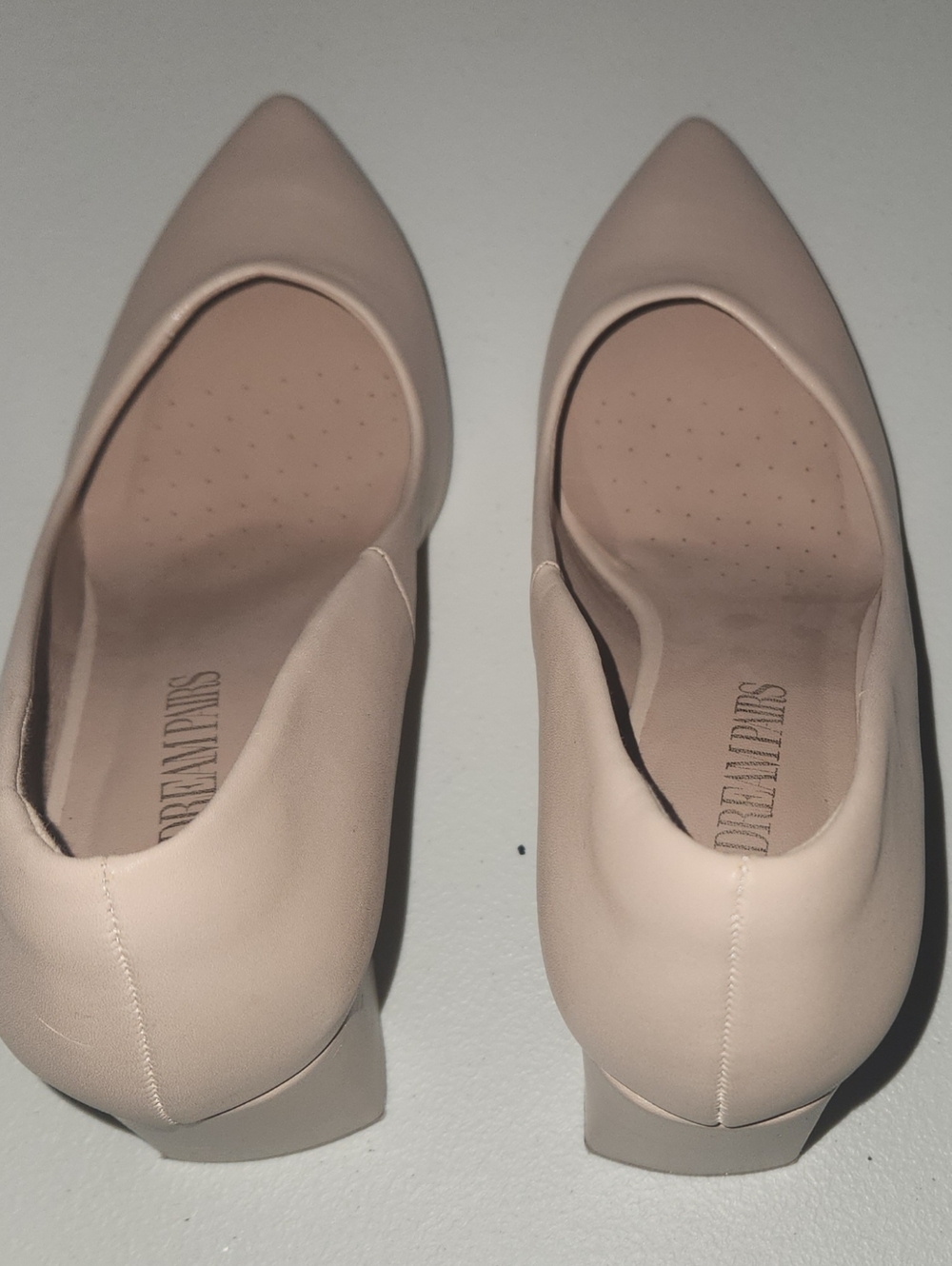 Dream Pairs Pointed Toe Nude Shade Women's Pumps Block Heels Size 8 - Picture 6 of 10